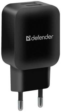 Сетевое зарядное устройство Defender EPA-13, 2xUSB, 2.1A, черный [83840] 9668172687
