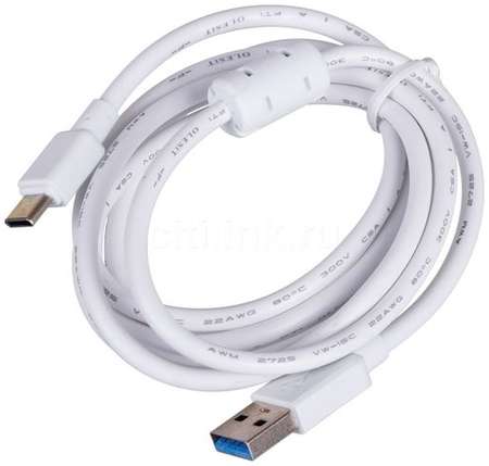 Кабель K-107, USB Type-C (m) - USB (m), 1.5м, белый 9668175302