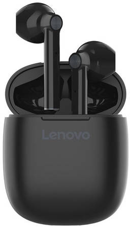 Наушники Lenovo HT30, Bluetooth, вкладыши, черный 9668178166