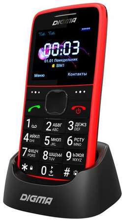 Сотовый телефон Digma Linx S220, красный 9668181203