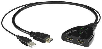 Адаптер HAMA Распределитель H-121776, HDMI - USB, 0.07м, [00121776]