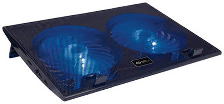 Подставка для ноутбука Digma D-NCP170-2H, 17″, 390х270х25 мм, 2хUSB, вентиляторы 2 х 160 мм, 700г, черный 9668221663