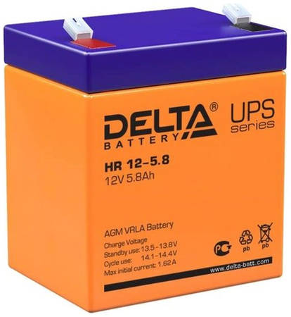 Аккумуляторная батарея для ИБП Delta HR 12-5.8 12В, 5.8Ач 9668223897