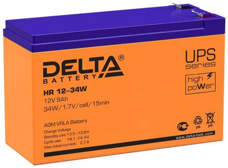 Аккумуляторная батарея для ИБП Delta HR 12-34 W 12В, 9Ач