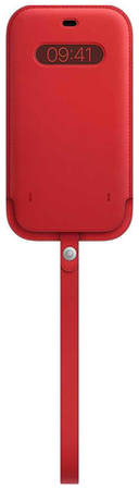 Чехол (футляр) Apple Leather Sleeve with MagSafe, для Apple iPhone 12 Pro Max, красный [mhyj3ze/a] 9668224126