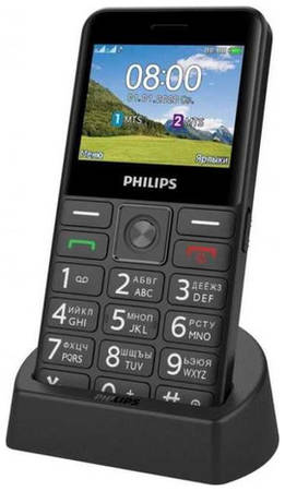 Сотовый телефон Philips Xenium E207, черный 9668228012