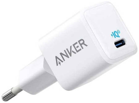 Сетевое зарядное устройство ANKER PowerPort III Nano, USB type-C, 20Вт, 3A, белый [a2633g22] 9668231534