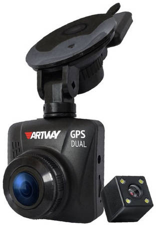 Видеорегистратор Artway AV-398 GPS Dual Compact, черный 9668249622