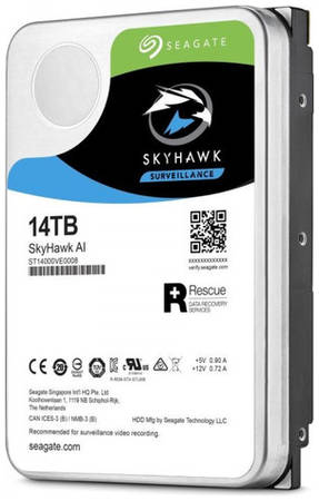 Жесткий диск Seagate SkyHawkAI ST14000VE0008, 14ТБ, HDD, SATA III, 3.5″