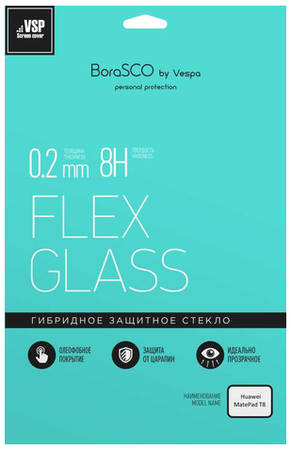 Защитное стекло BORASCO Hybrid Glass для Huawei MatePad T8, 8″, 194.8 х 116.2 мм, 1 шт [39224] 9668267584