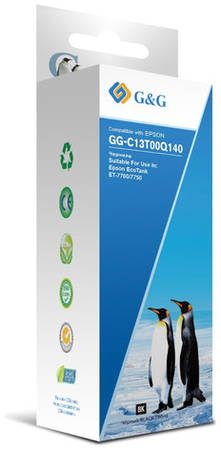 Чернила G&G GG-C13T00Q140, для Epson, 140мл, черный пигментный 9668274089