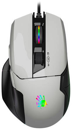 Мышь A4TECH Bloody W70 Max, игровая, оптическая, проводная, USB, белый и черный [w70 max ( panda white)] 9668278659