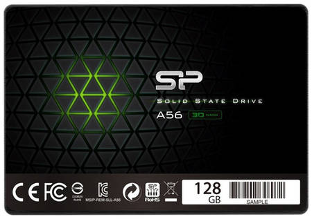 SSD накопитель Silicon Power Ace A56 SP128GBSS3A56B25 128ГБ, 2.5″, SATA III, SATA