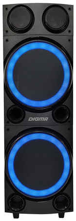 Музыкальный центр Digma MS-14, 600Вт, с караоке, Bluetooth, FM, USB, micro SD, черный 9668297336