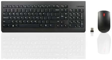 Комплект (клавиатура+мышь) Lenovo Combo 4X30M39487, USB, беспроводной, черный 9668305383