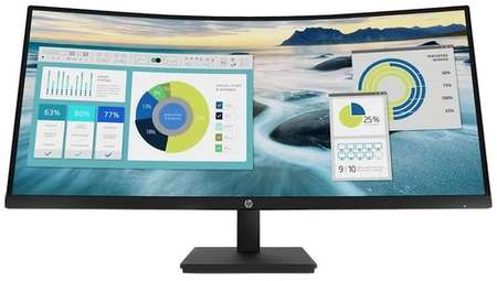 34″ Монитор HP P34hc G4, 3440x1440, VA, 100Гц, 1хHDMI, 1хDP, 1хType-С, изогнутый, черный [21y56aa] 9668308419