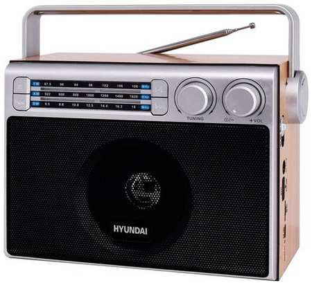 Радиоприемник Hyundai H-SRS105, коричневый 9668312818