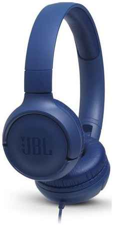 Наушники JBL Tune 500, 3.5 мм, накладные, синий [jblt500blu] 9668319772