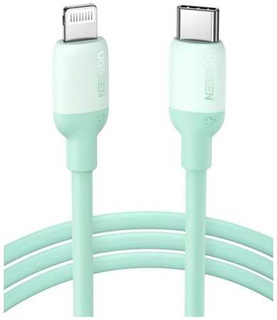 Кабель UGREEN US387, Lightning (m) - USB Type-C (m), 1м, MFI, 3A, зеленый [20308_]