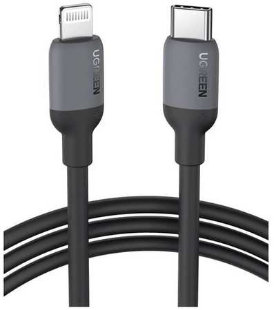 Кабель UGREEN US387, Lightning (m) - USB (m), 1м, MFI, черный [20304_]