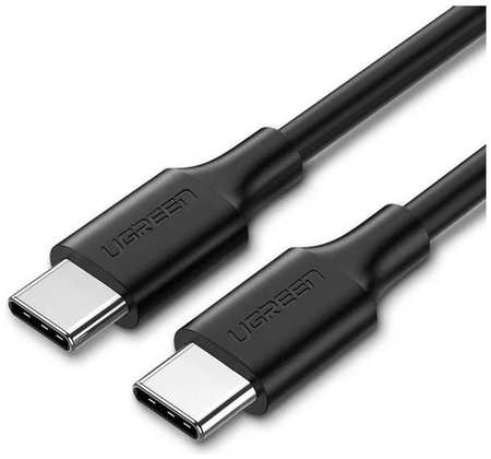 Кабель UGREEN US286, USB Type-C (m) - USB Type-C (m), 1м, 3A, черный [50997]