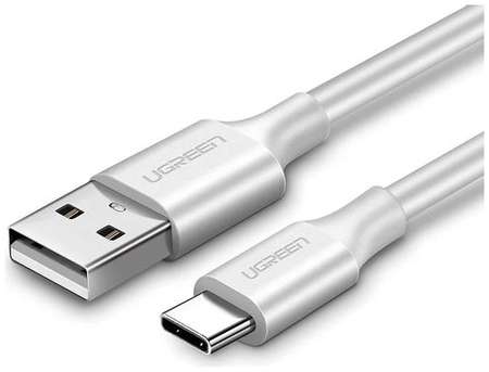 Кабель UGREEN US287, USB Type-C (m) - USB (m), 1м, 3A, белый [60121]