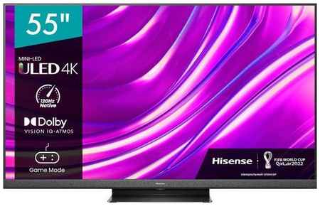 55″ Телевизор Hisense 55U8HQ, MiniLED, 4K Ultra HD, серый, СМАРТ ТВ, Vidaa 9668325926