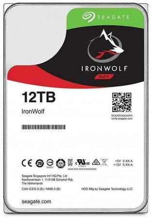Жесткий диск Seagate Ironwolf ST12000VN0008, 12ТБ, HDD, SATA III, 3.5″ 9668330493