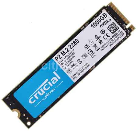 SSD накопитель Crucial P2 CT1000P2SSD8 1ТБ, M.2 2280, PCIe 3.0 x4, NVMe, M.2 9668371427