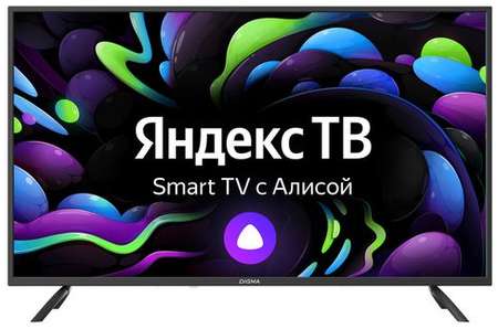 43″ Телевизор Digma DM-LED43UBB31, 4K Ultra HD, черный, СМАРТ ТВ, YaOS 9668390815