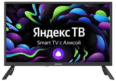 24″ Телевизор Digma DM-LED24SBB31, HD, черный, СМАРТ ТВ, YaOS 9668390816