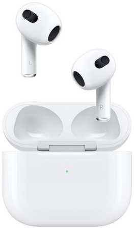 Наушники Apple AirPods 3 A2565,A2564,A2566, Bluetooth, вкладыши, [mme73am/a]