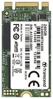 SSD накопитель Transcend TS240GMTS420S 240ГБ, M.2 2242, SATA III, M.2 9668409034