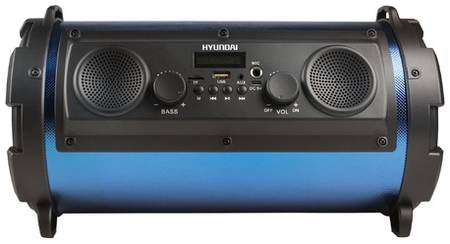 Музыкальный центр Hyundai H-MC200, 25Вт, с караоке, Bluetooth, FM, USB, SD/MMC, черный, синий 9668425385