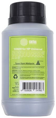 Тонер Cactus CS-THPU-120, для HP Universal Q2612A/Q5949A/CE505A, 120грамм, флакон