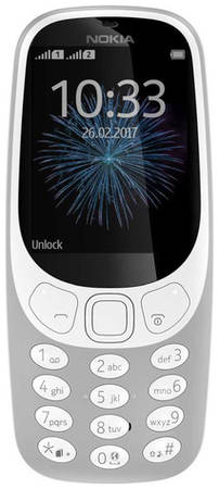 Сотовый телефон Nokia 3310 dual sim 2017, серый 9668474586