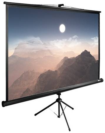 Экран Cactus TriExpert CS-PSTE-180x180-BK, 180х180 см, 1:1, напольный черный 9668485389