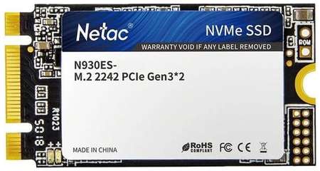 SSD накопитель NETAC N930ES NT01N930ES-256G-E2X 256ГБ, M.2 2242, PCIe 3.0 x2, NVMe, M.2