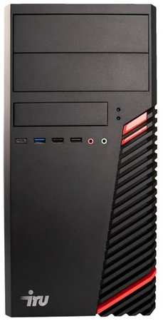 Компьютер iRU Home 310H6SM, Intel Core i3 12100, DDR4 8ГБ, 256ГБ(SSD), Intel UHD Graphics 730, Free DOS, [1900979]