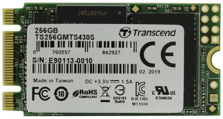 SSD накопитель Transcend 430S TS256GMTS430S 256ГБ, M.2 2242, SATA III, M.2