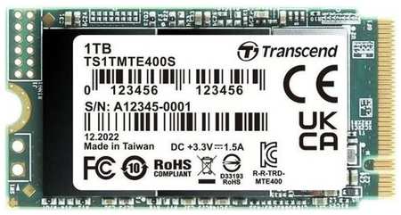 SSD накопитель Transcend 400S TS1TMTE400S 1ТБ, M.2 2242, PCIe 3.0 x4, NVMe, PCIe 9668545139