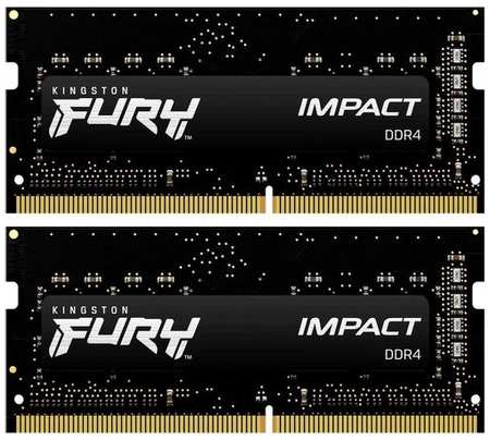 Оперативная память Kingston Fury Impact KF432S20IBK2/64 DDR4 - 2x 32ГБ 3200МГц, для ноутбуков (SO-DIMM), Ret 9668545301