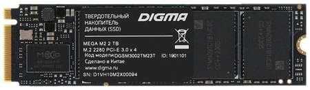 SSD накопитель Digma Mega M2 DGSM3002TM23T 2ТБ, M.2 2280, PCIe 3.0 x4, NVMe, M.2, rtl 9668548848