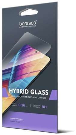 Защитное стекло для экрана и камеры BORASCO Hybrid Glass для Samsung Galaxy S23+ антиблик, гибридная, 1 шт, прозрачный [71547] 9668549123