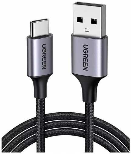 Кабель UGREEN US288, USB Type-C (m) - USB (m), 0.25м, 3A, черный [60124]