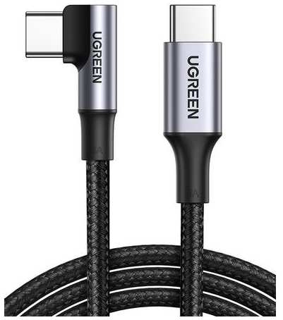 Кабель UGREEN US334, USB Type-C (m) - USB Type-C (m), 1м, в оплетке, 5A, черный [70643]