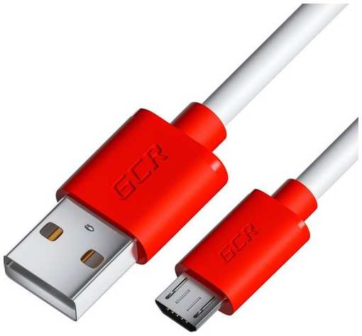 Кабель GREENCONNECT GCR-53215, micro USB (m) - USB (m), 1м, 2A, белый / красный 9668552301