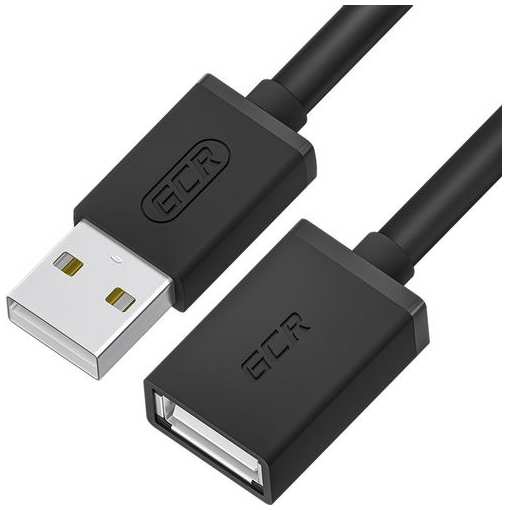 Переходник GREENCONNECT GCR-55067, USB (m) - USB (f), 0.5м, черный 9668552311