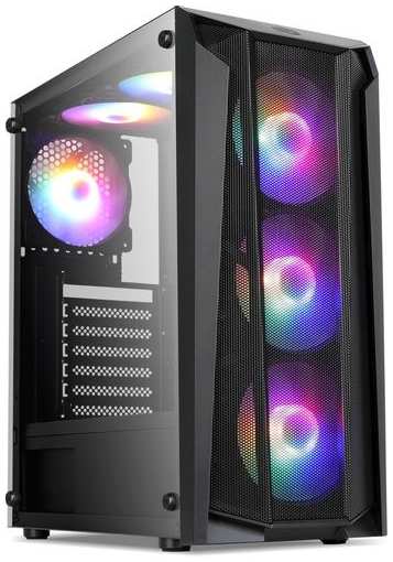 Корпус ATX Oklick OCC-MD302, Midi-Tower, без БП, черный 9668553365