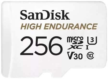 Карта памяти microSDXC UHS-I U3 Sandisk High Endurance 256 ГБ, 100 МБ/с, Class 10, SDSQQNR-256G-GN6IA, 1 шт., переходник SD